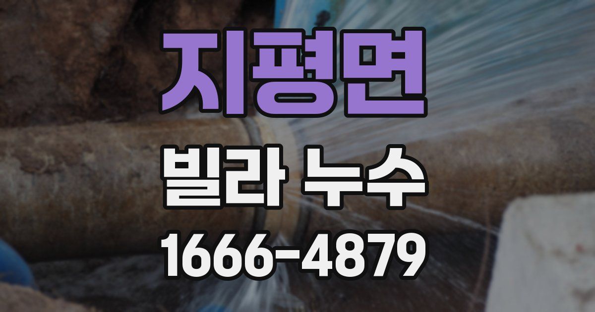 지평면 빌라 누수