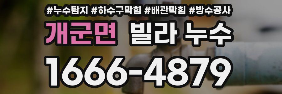 개군면 빌라 누수