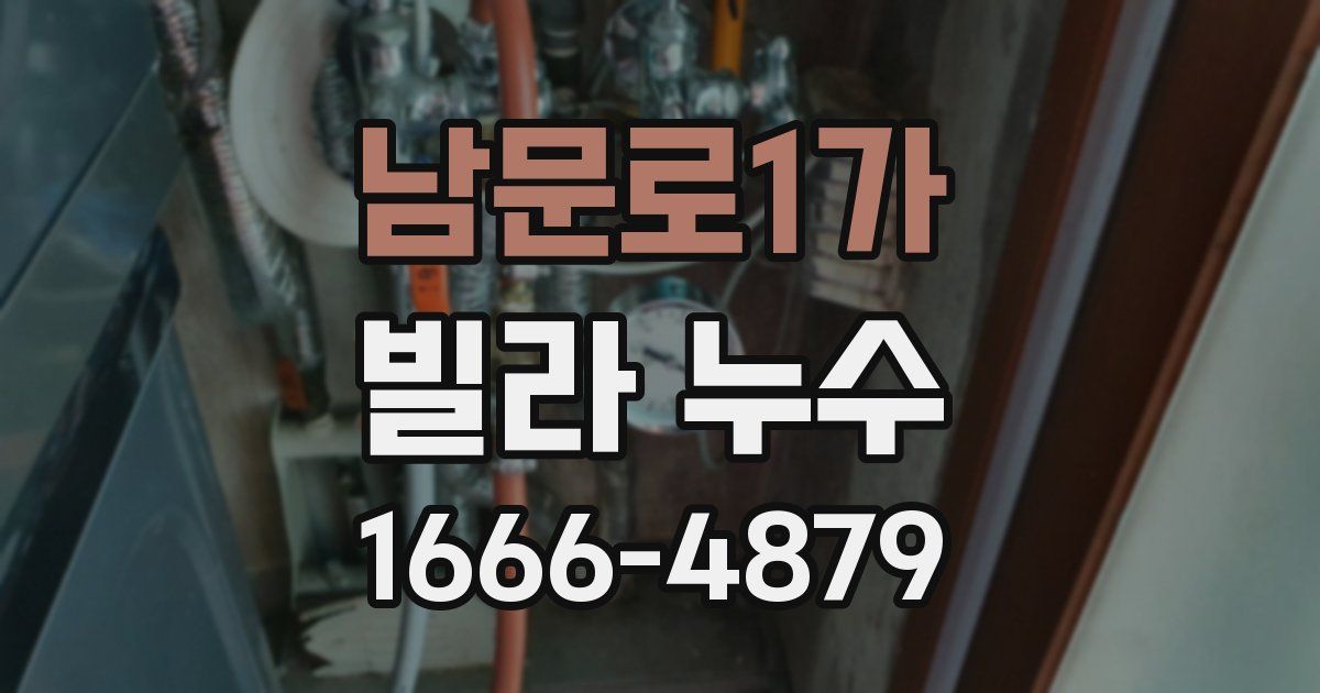 남문로1가 빌라 누수