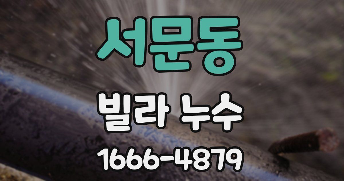 서문동 빌라 누수
