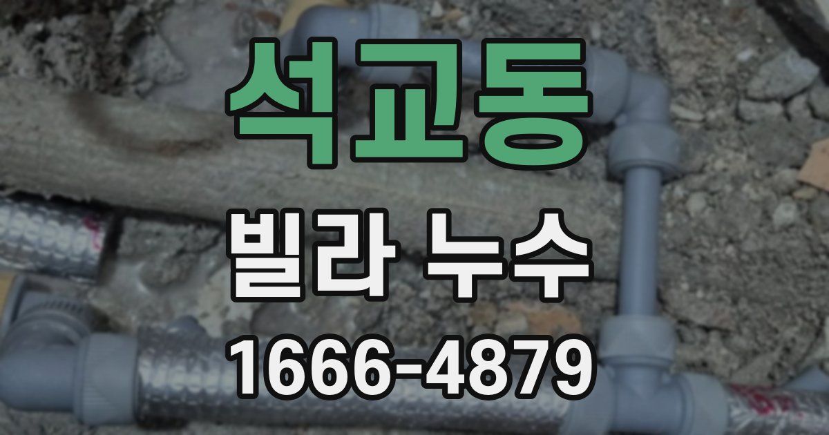 석교동 빌라 누수