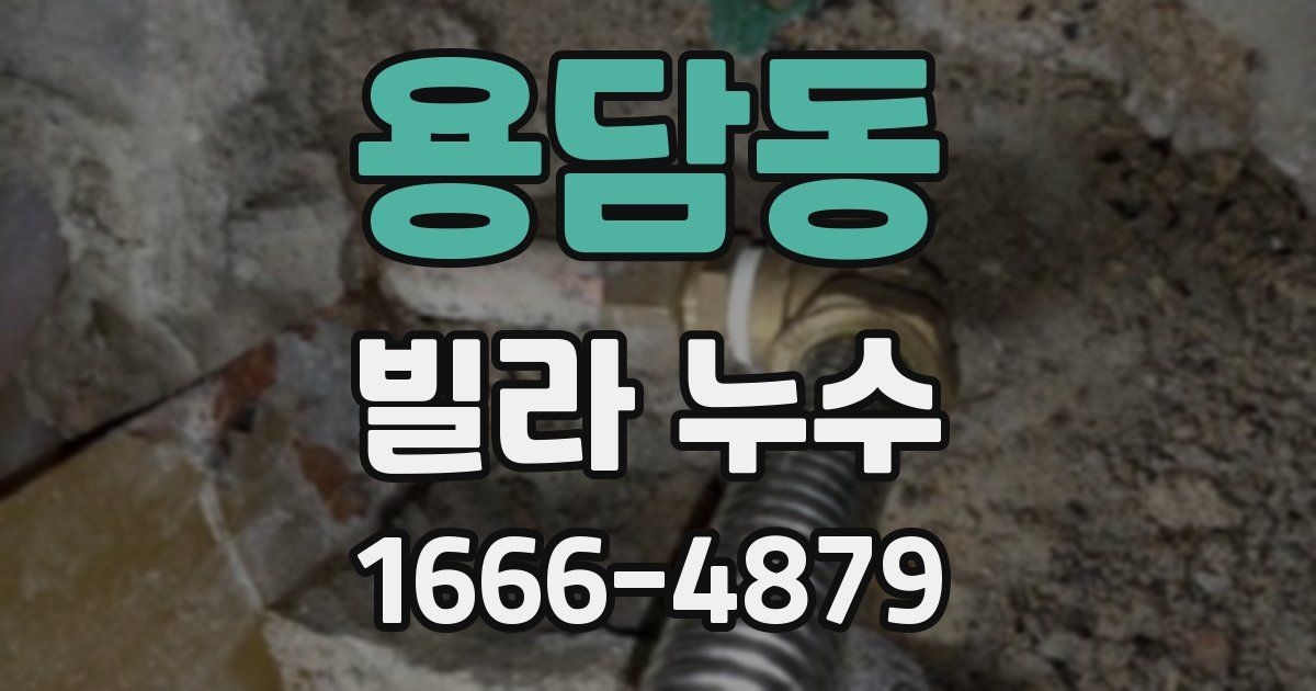 용담동 빌라 누수