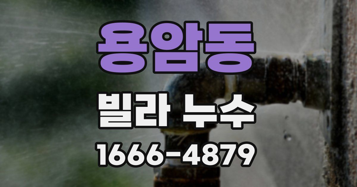 용암동 빌라 누수