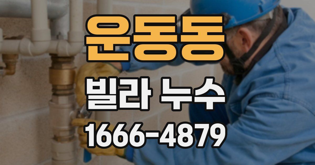 운동동 빌라 누수