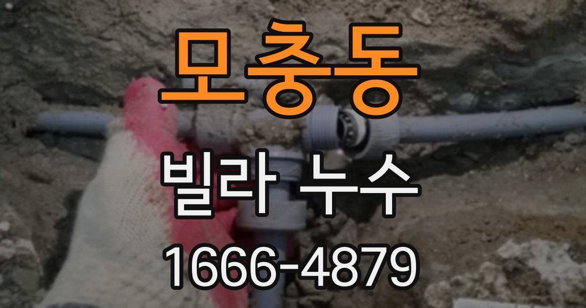 모충동 빌라 누수