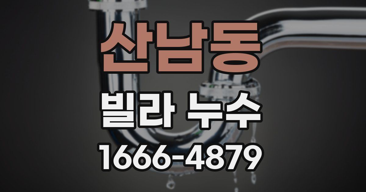 산남동 빌라 누수