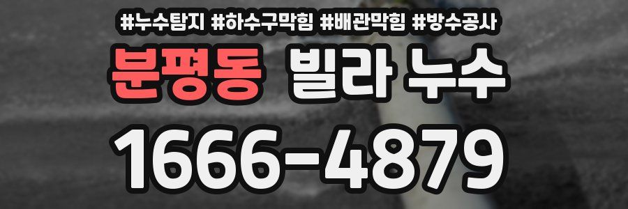분평동 빌라 누수