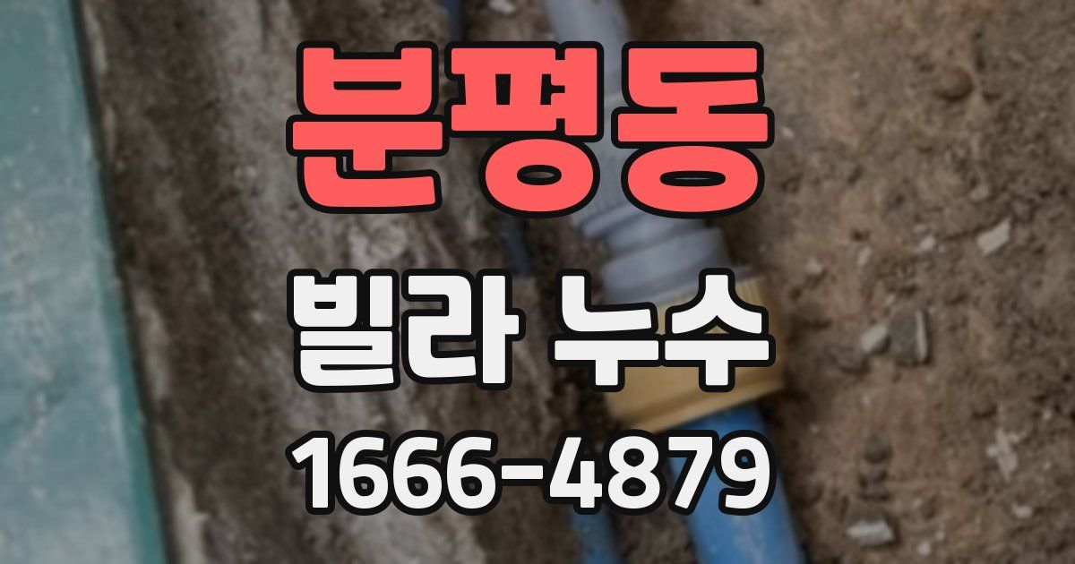 분평동 빌라 누수