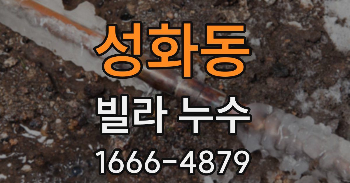 성화동 빌라 누수