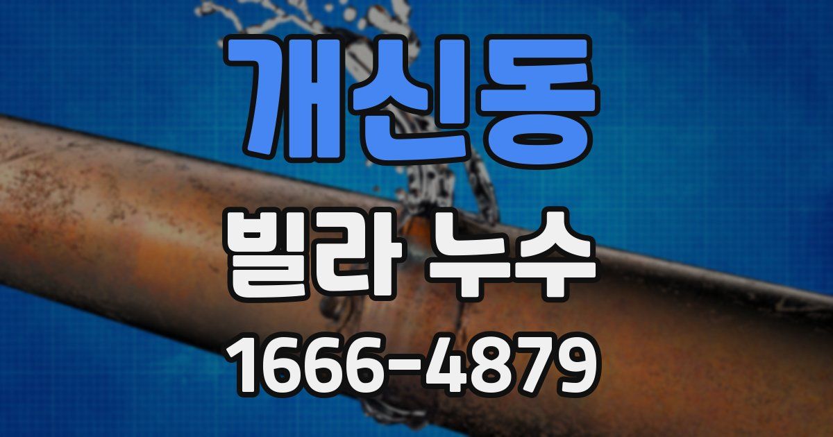 개신동 빌라 누수