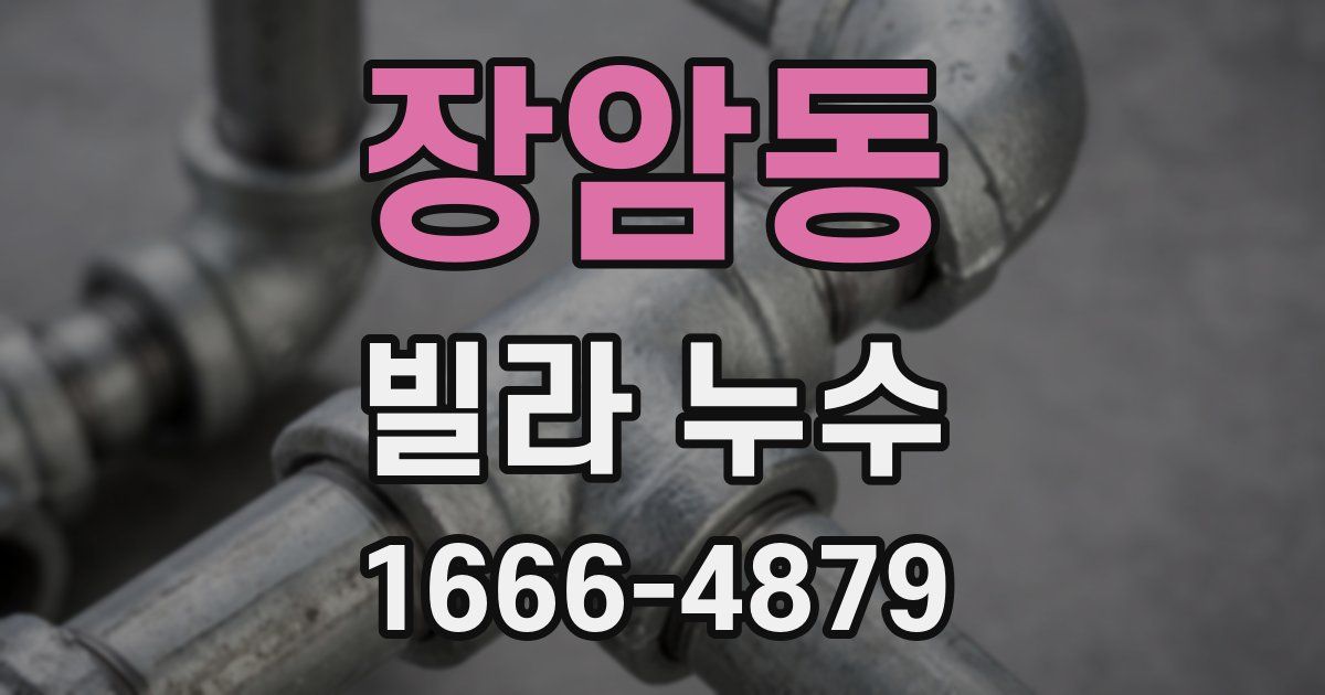 장암동 빌라 누수