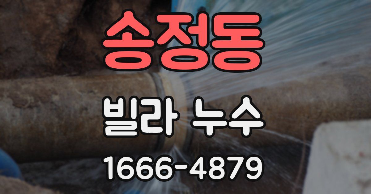 송정동 빌라 누수