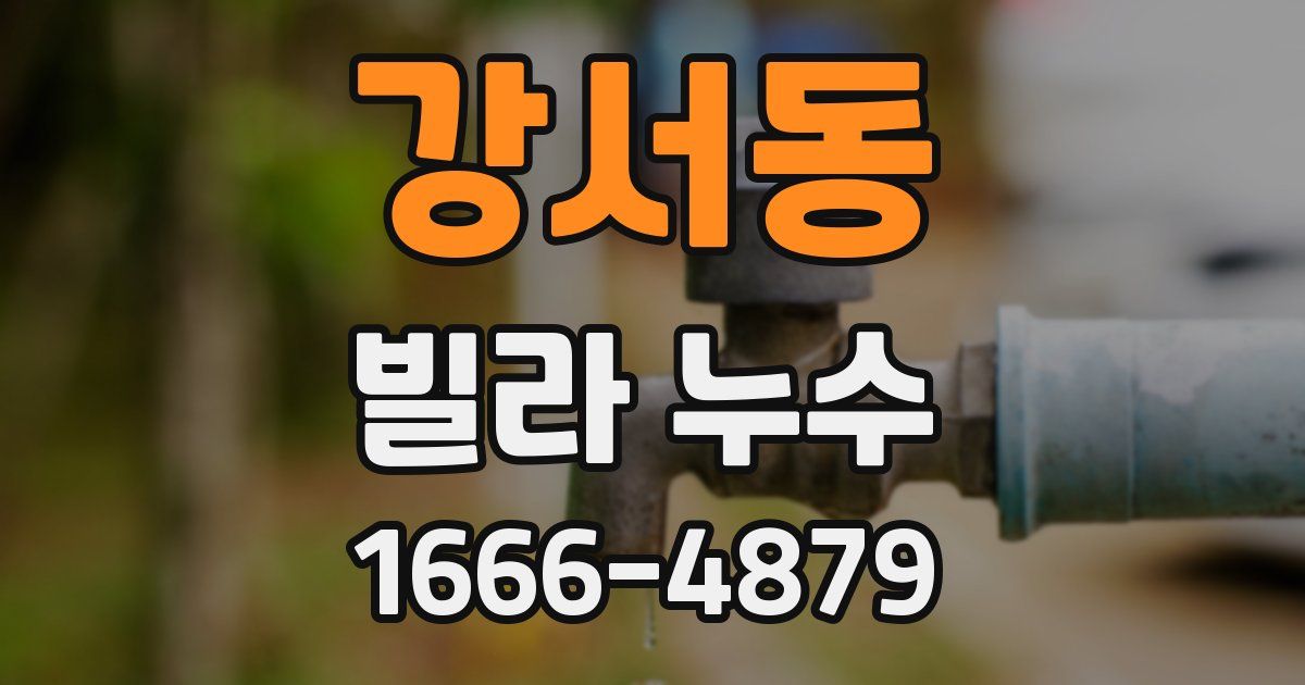 강서동 빌라 누수