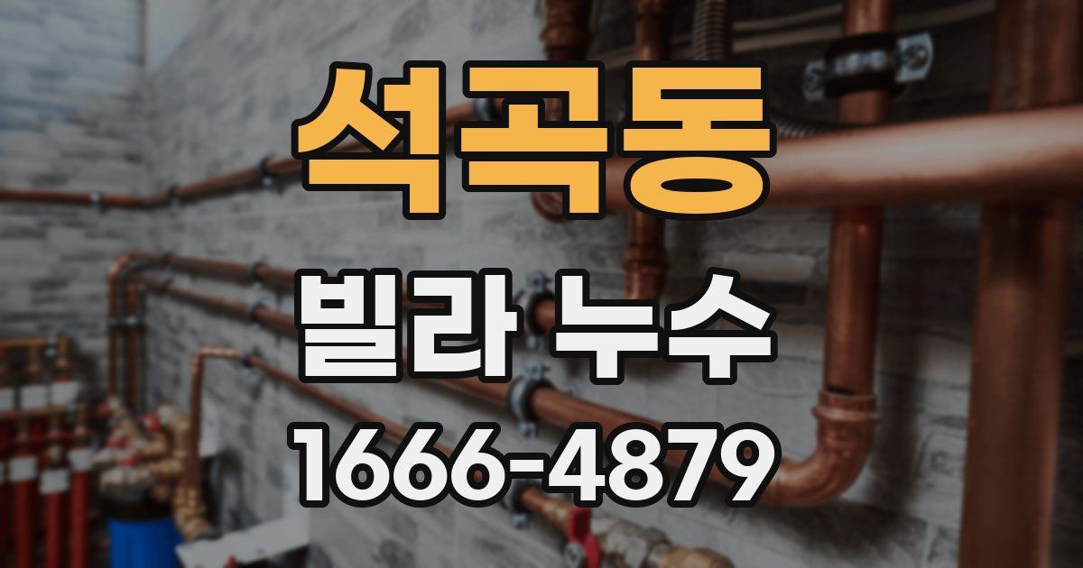석곡동 빌라 누수