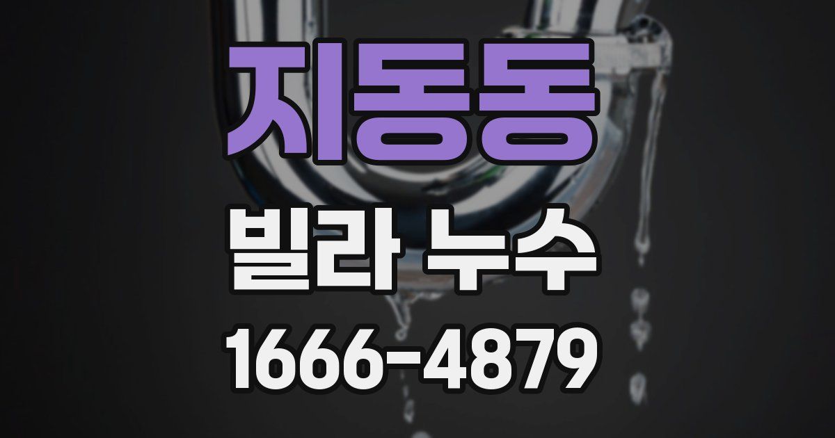 지동동 빌라 누수