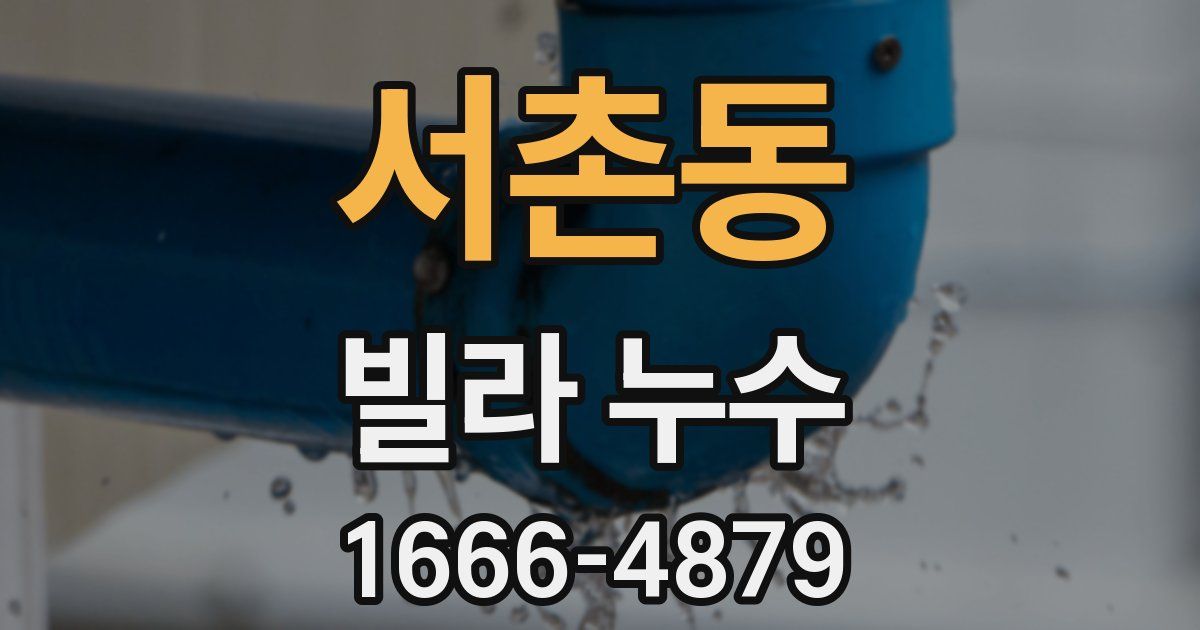서촌동 빌라 누수