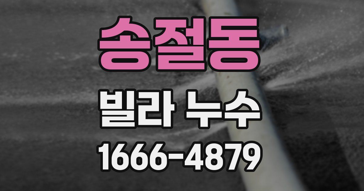 송절동 빌라 누수