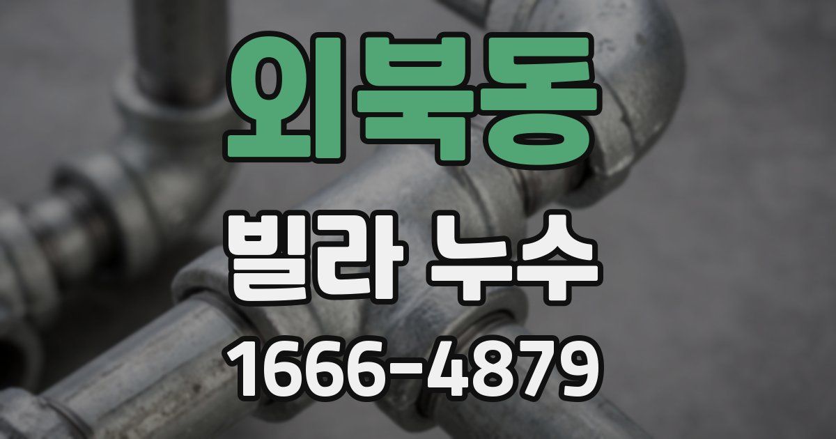 외북동 빌라 누수