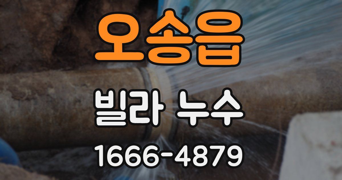 오송읍 빌라 누수