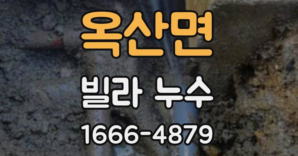 옥산면 빌라 누수