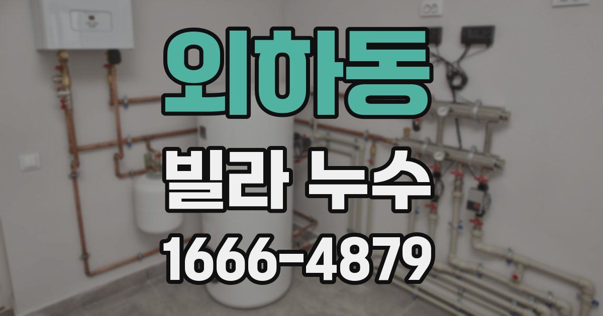 외하동 빌라 누수
