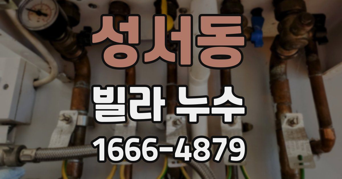 성서동 빌라 누수