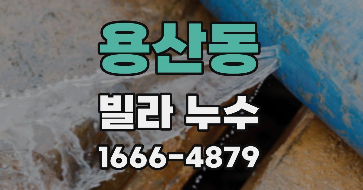 용산동 빌라 누수