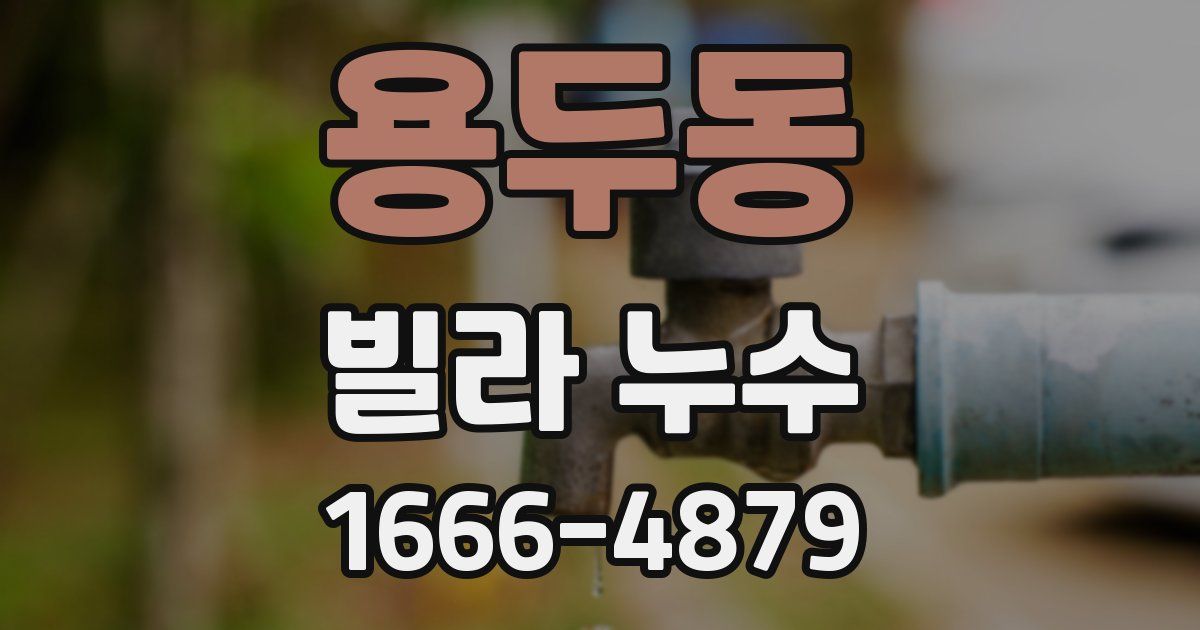 용두동 빌라 누수