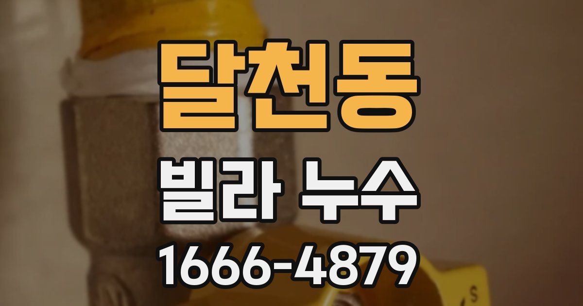달천동 빌라 누수