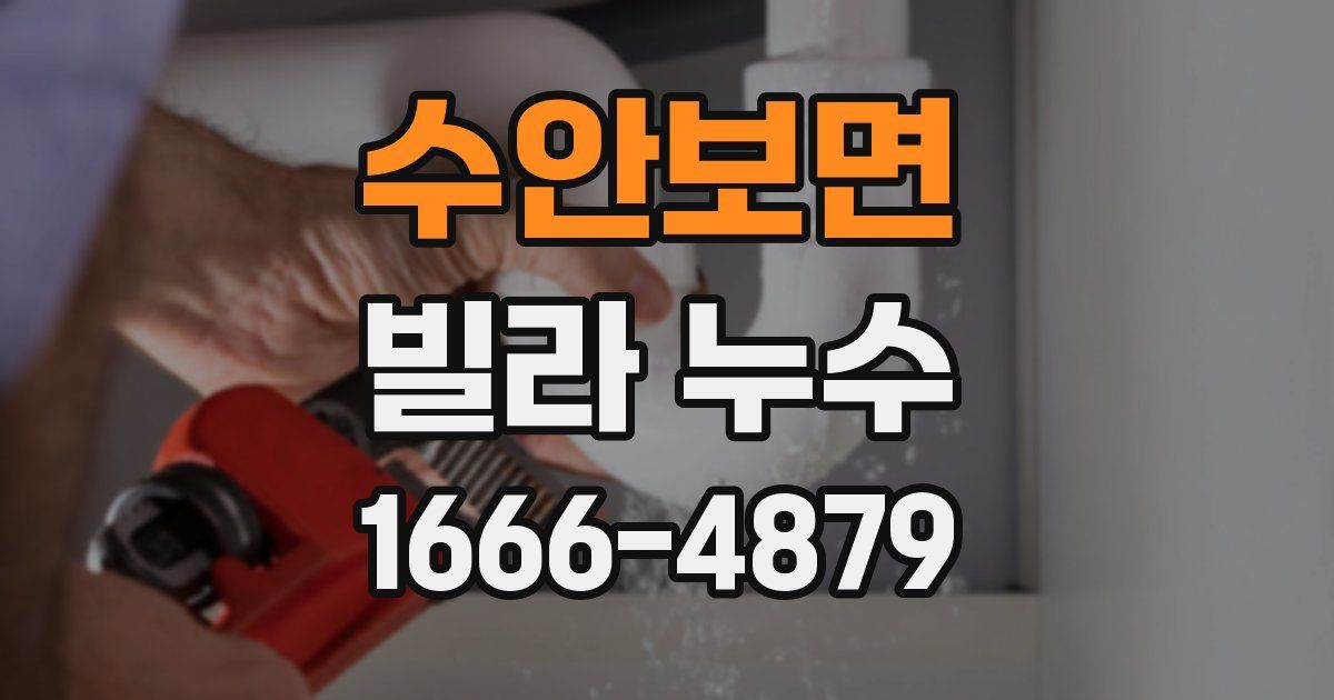수안보면 빌라 누수