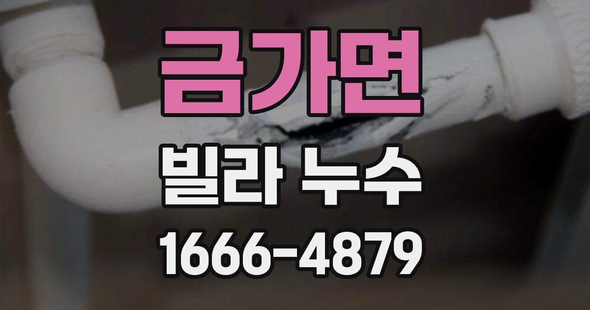 금가면 빌라 누수