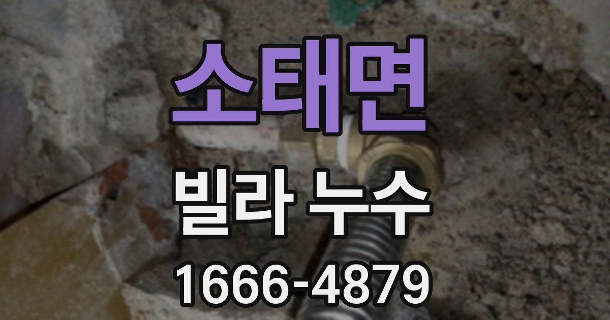 소태면 빌라 누수