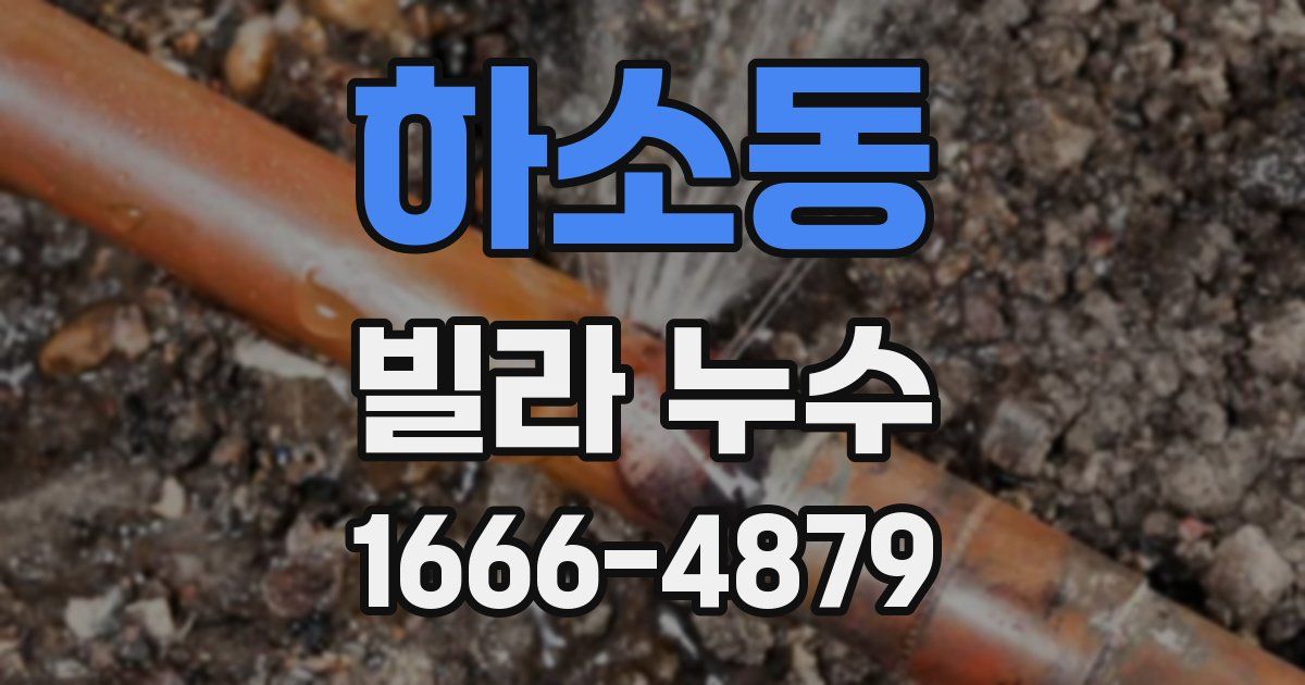 하소동 빌라 누수