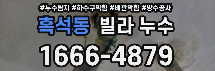 흑석동 빌라 누수