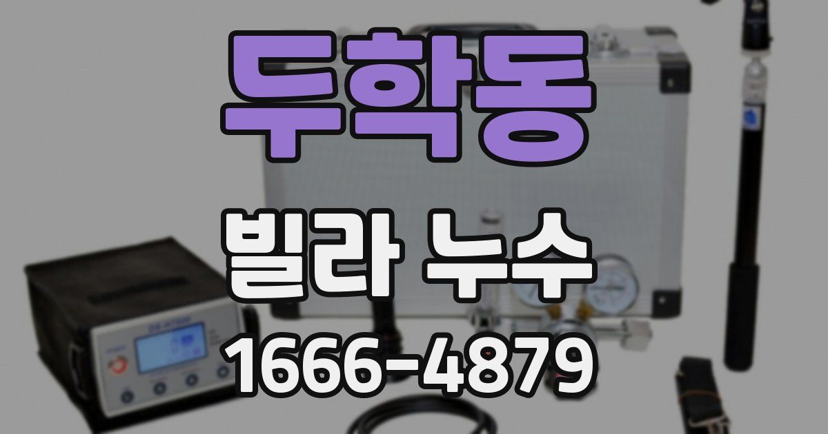 두학동 빌라 누수