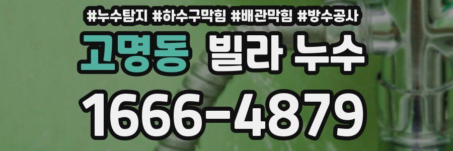고명동 빌라 누수