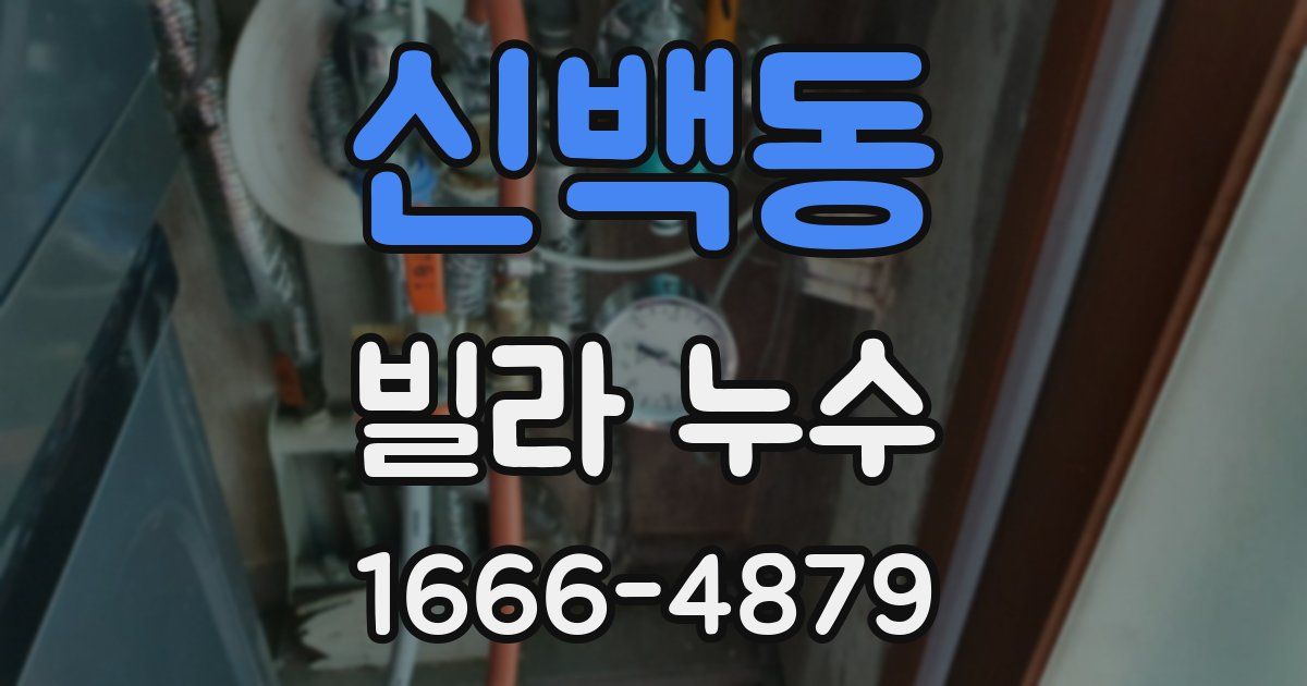 신백동 빌라 누수