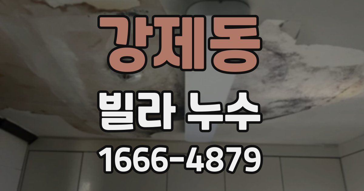 강제동 빌라 누수