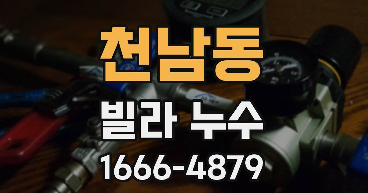천남동 빌라 누수