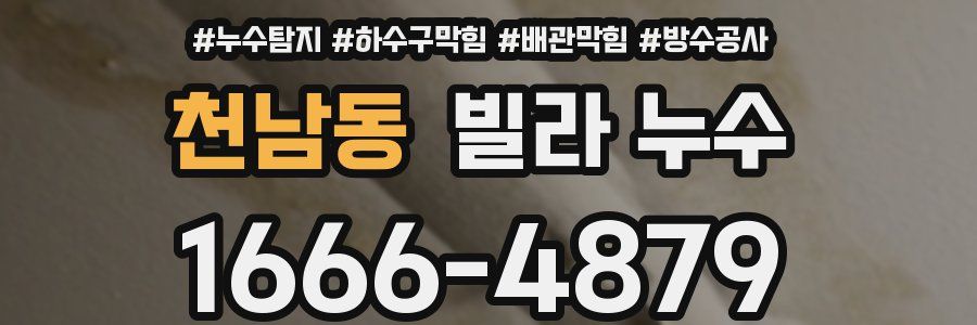 천남동 빌라 누수