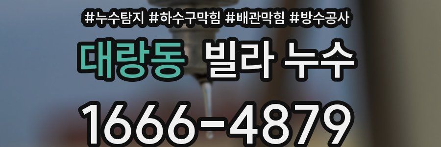 대랑동 빌라 누수