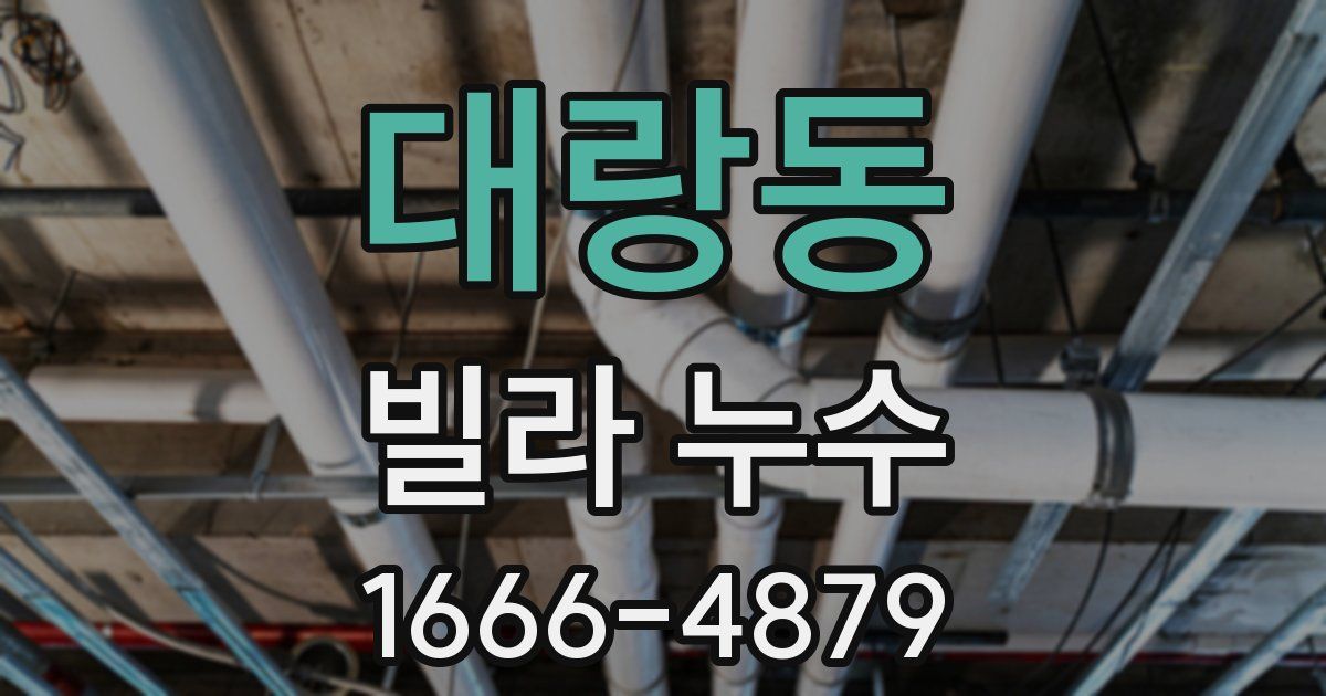 대랑동 빌라 누수