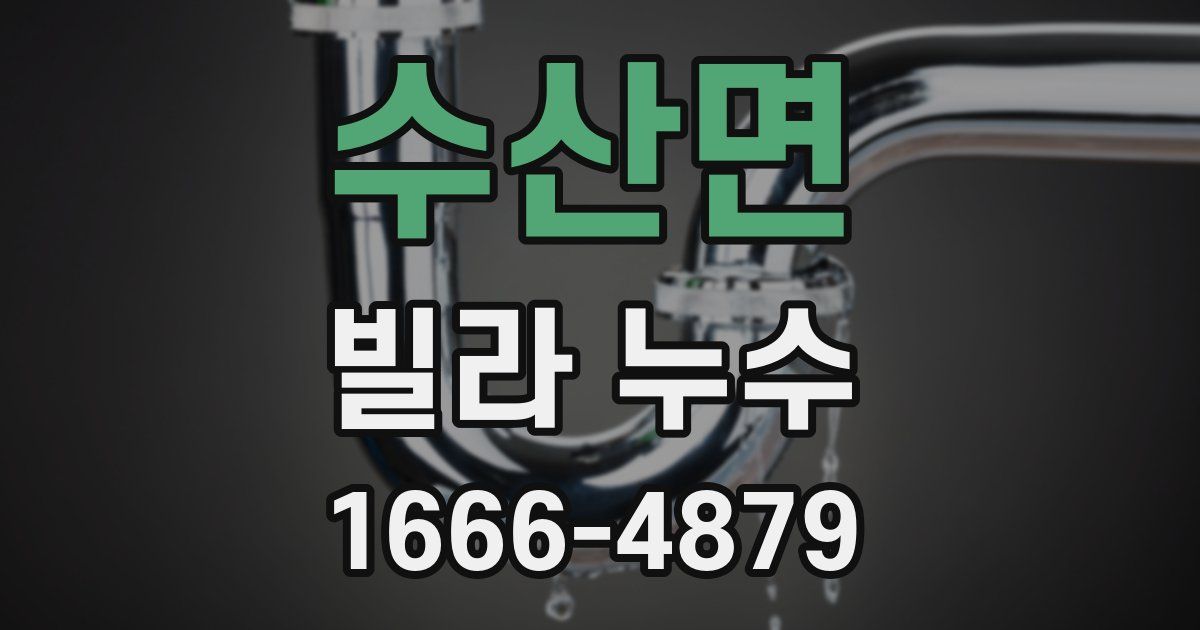 수산면 빌라 누수