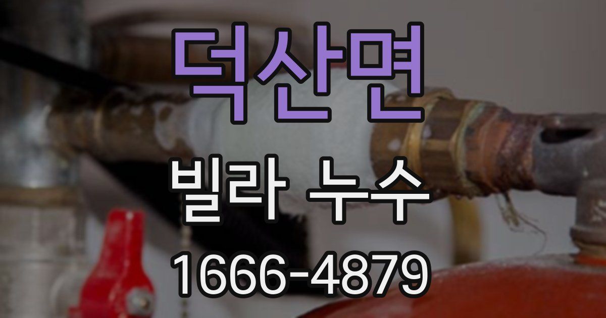 덕산면 빌라 누수