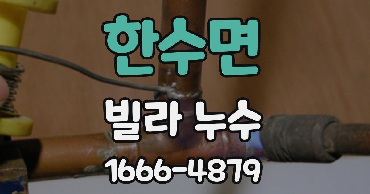 한수면 빌라 누수