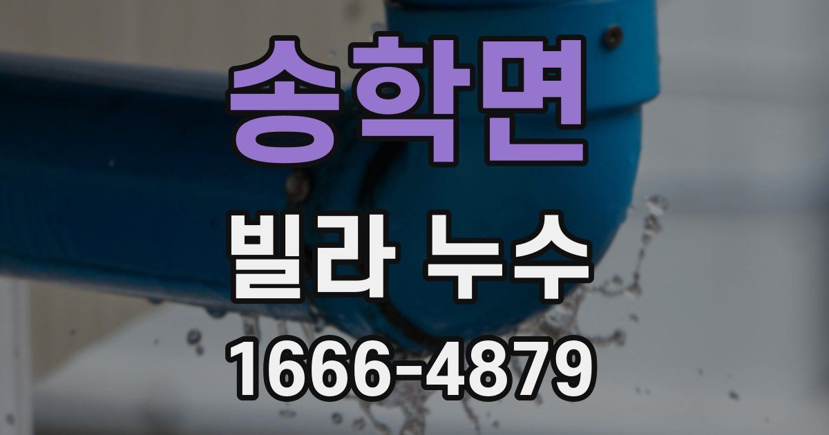 송학면 빌라 누수