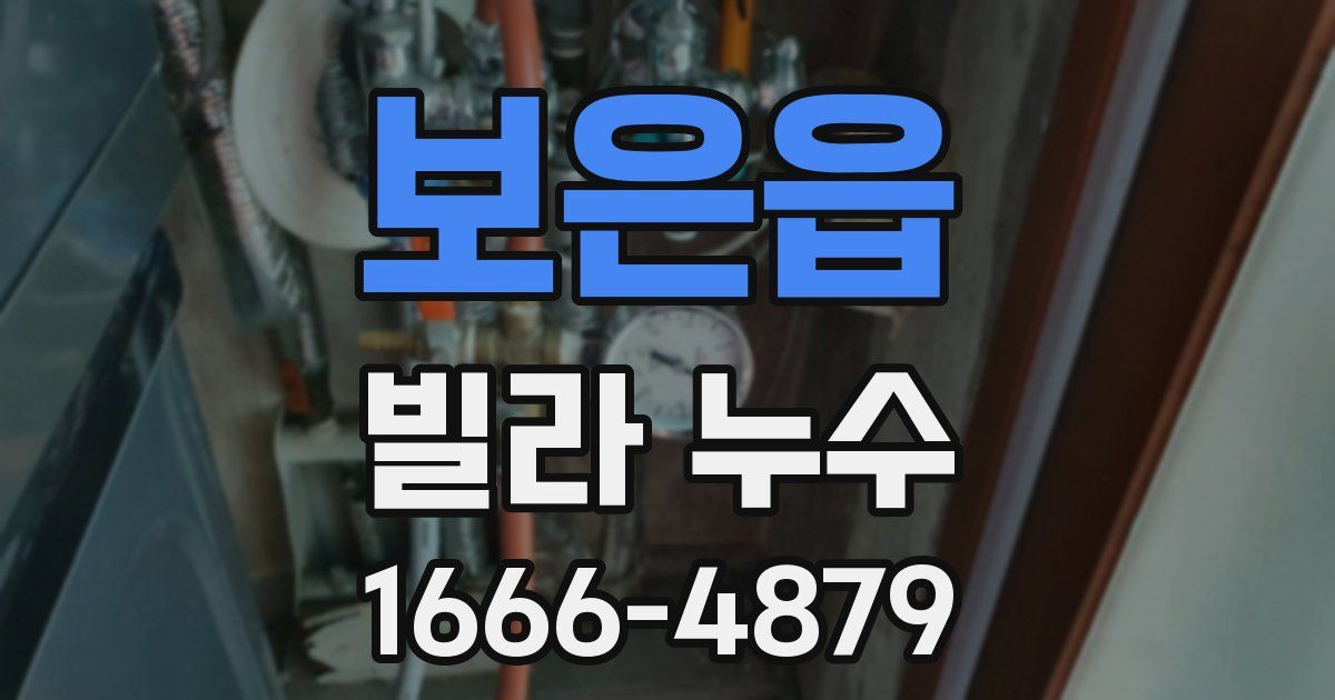 보은읍 빌라 누수