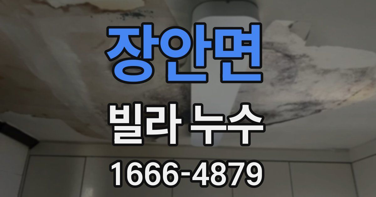 장안면 빌라 누수