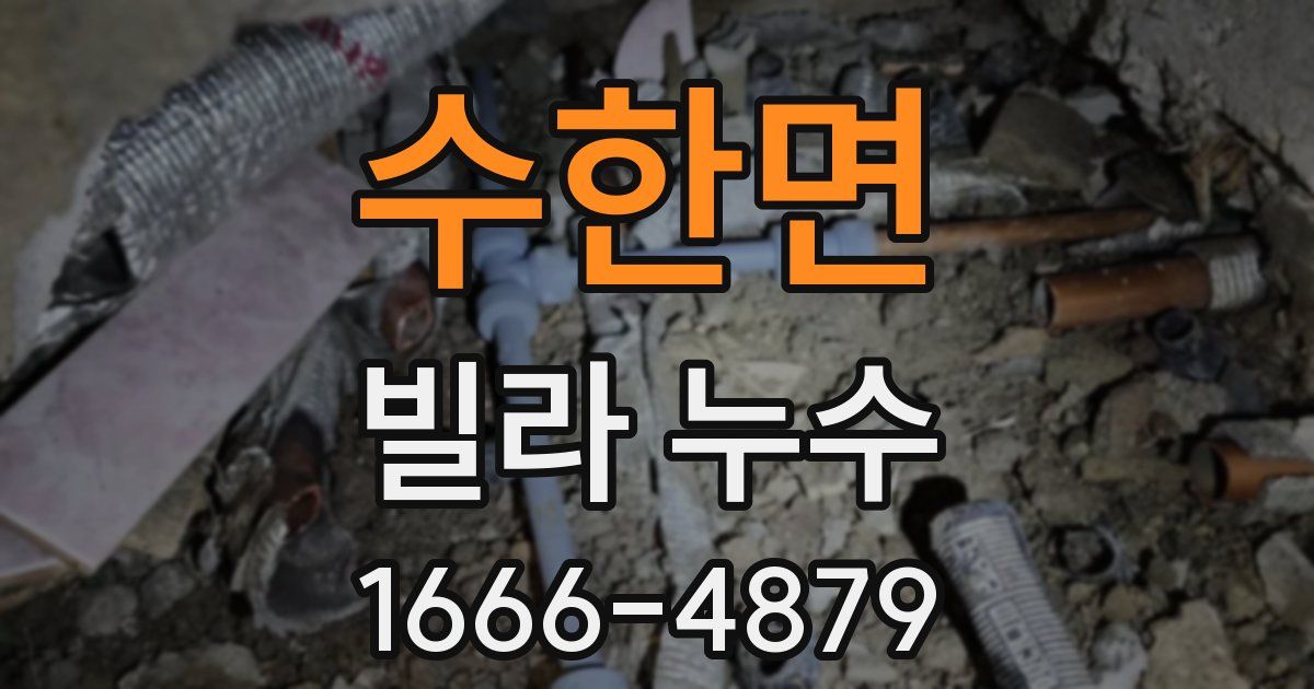 수한면 빌라 누수