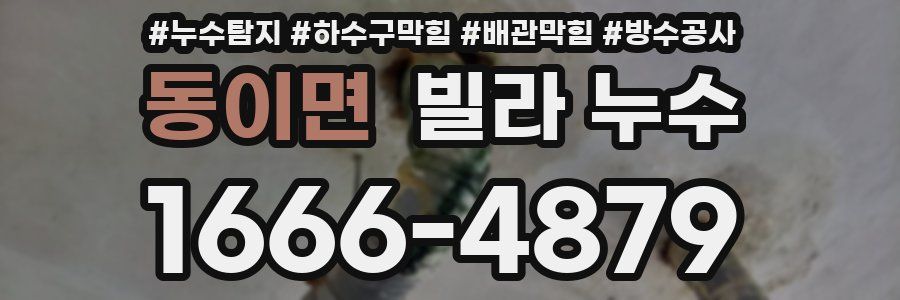 동이면 빌라 누수